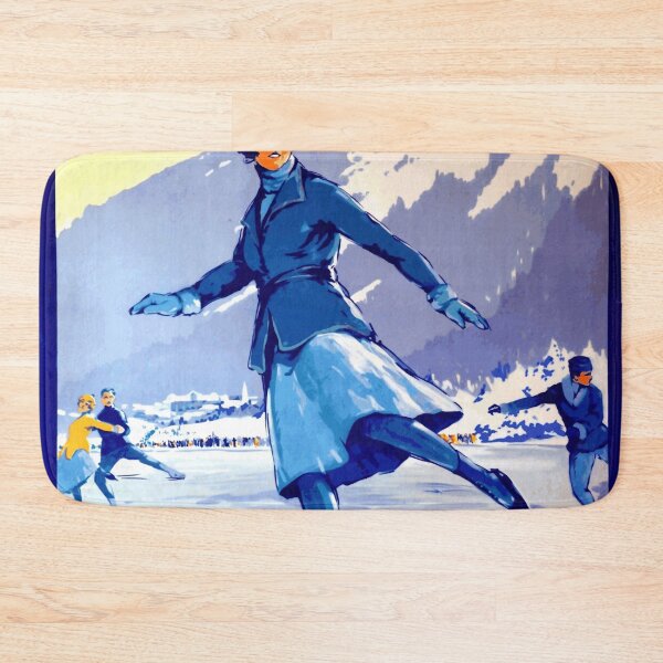 Item preview, Vintage Chamonix-Mont Blanc Travel Poster | Art Deco Style | Winter Sports & Ice Skating | Paris-Lyon-Mediterranee Railway designed and sold by artofuniverse.