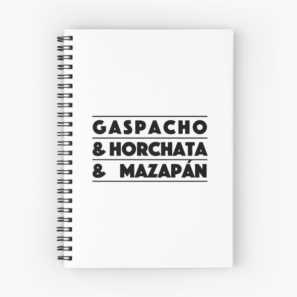 Item preview, Gaspacho & Horchata & Mazapán — Spain Edition – Food Lovers Typography Design (black) designed and sold by didijuca.