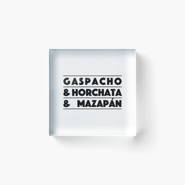 Item preview, Gaspacho & Horchata & Mazapán — Spain Edition – Food Lovers Typography Design (black) designed and sold by didijuca.