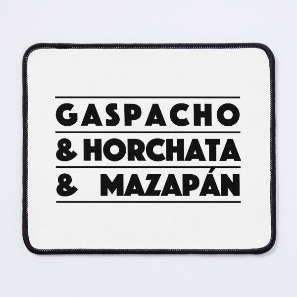 Item preview, Gaspacho & Horchata & Mazapán — Spain Edition – Food Lovers Typography Design (black) designed and sold by didijuca.