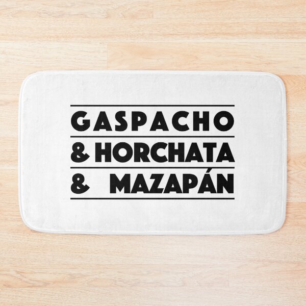 Item preview, Gaspacho & Horchata & Mazapán — Spain Edition – Food Lovers Typography Design (black) designed and sold by didijuca.