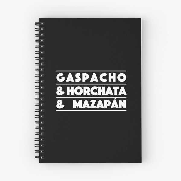 Item preview, Gaspacho & Horchata & Mazapán — Spain Edition – Food Lovers Typography Design (White) designed and sold by didijuca.