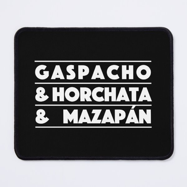 Item preview, Gaspacho & Horchata & Mazapán — Spain Edition – Food Lovers Typography Design (White) designed and sold by didijuca.
