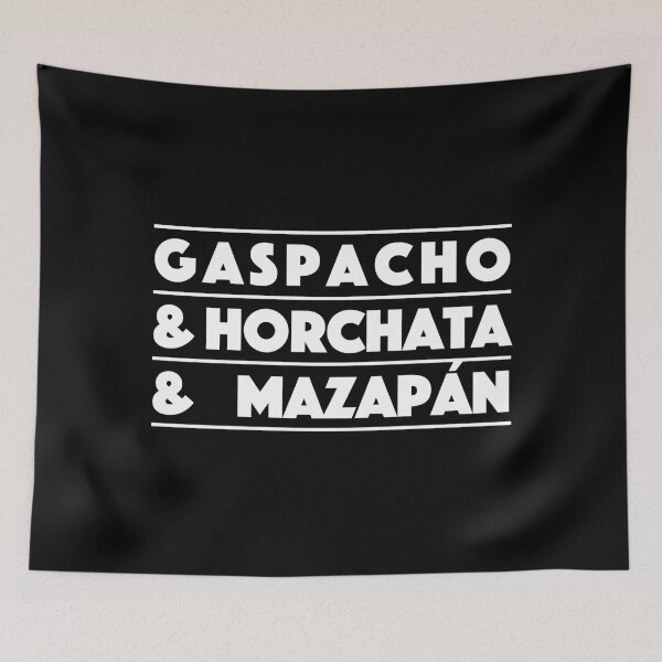 Item preview, Gaspacho & Horchata & Mazapán — Spain Edition – Food Lovers Typography Design (White) designed and sold by didijuca.