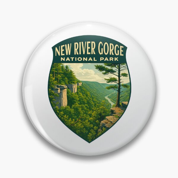 Item preview, New River Gorge National Park Retro Bridge Sticker designed and sold by Ismeal Von.