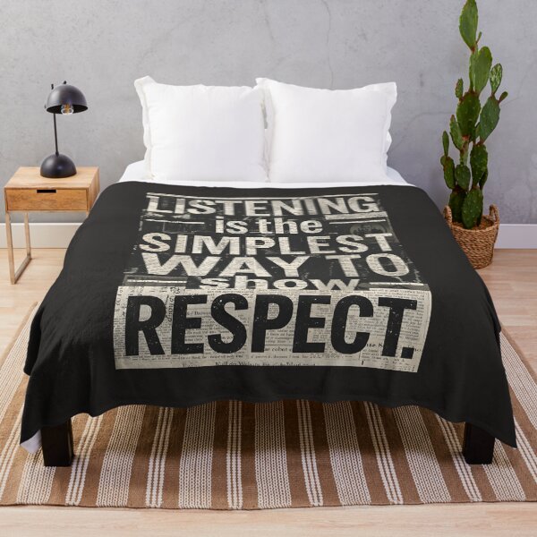 Item preview, Listening is the simplest way to show respect. designed and sold by Sketch-Shack.