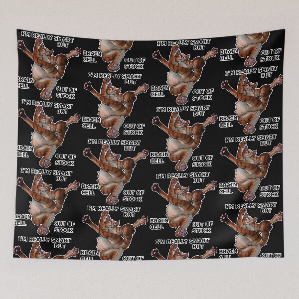 Item preview, Smart But No Brain Cell - Silly Kitty designed and sold by AstralRavens.