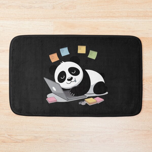 Item preview, Lazy Panda at Work – Funny Sleepy Office Panda Cartoon Design designed and sold by ColorSplash123.
