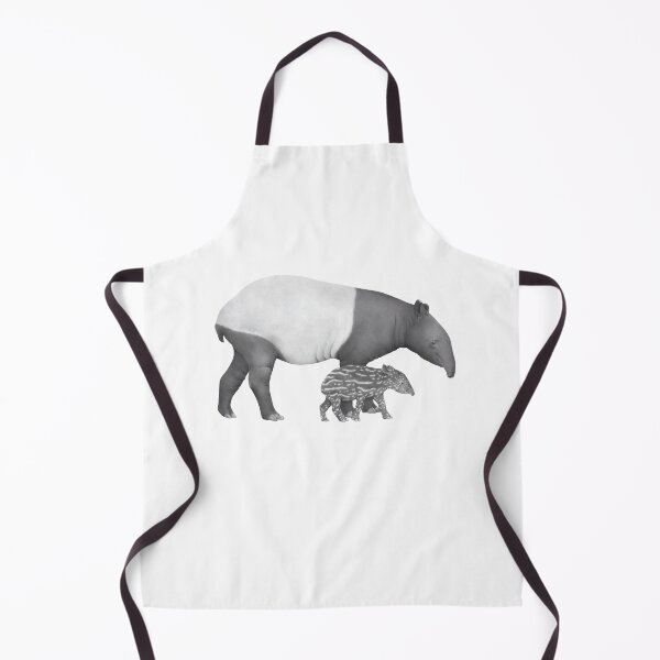Item preview, Malayan Tapir Wildlife Mother and Baby Illustration designed and sold by Lauren Fitton Illustration.