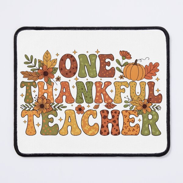 Item preview, One Thankful Teacher – Retro Fall Thanksgiving Autumn Classic designed and sold by Shivartdesign36.