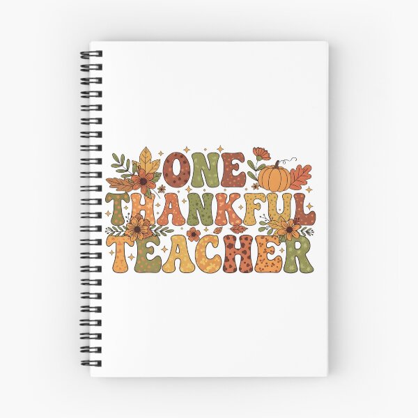 Item preview, One Thankful Teacher – Retro Fall Thanksgiving Autumn Classic designed and sold by Shivartdesign36.