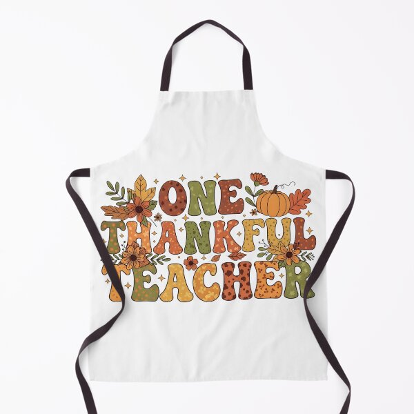 Item preview, One Thankful Teacher – Retro Fall Thanksgiving Autumn Classic designed and sold by Shivartdesign36.