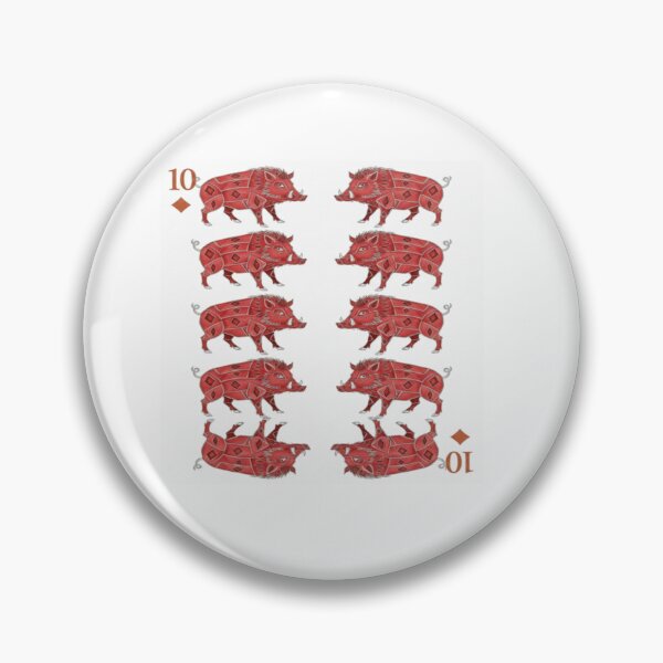 Item preview, Wild Boar Guardians – Ten of Diamonds designed and sold by Ateliê dos Naipes .