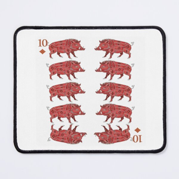 Item preview, Wild Boar Guardians – Ten of Diamonds designed and sold by Ateliê dos Naipes .