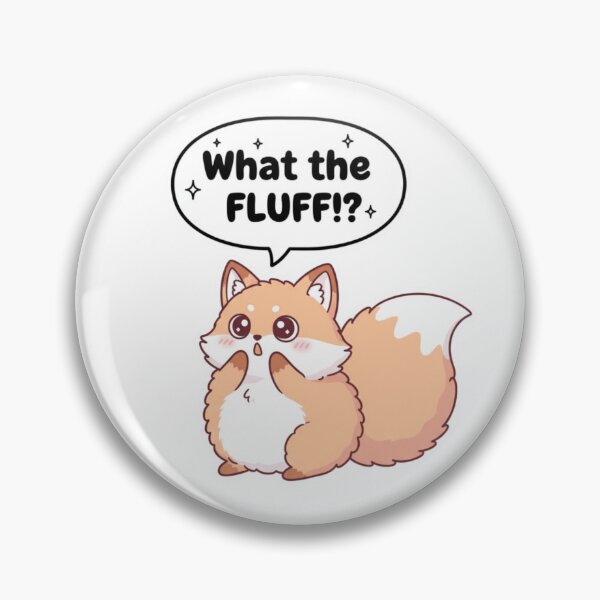 Item preview, What the FLUFF!? – Super Fluffy Minimalist Kawaii Fox Sticker designed and sold by FuwafuwaFox.