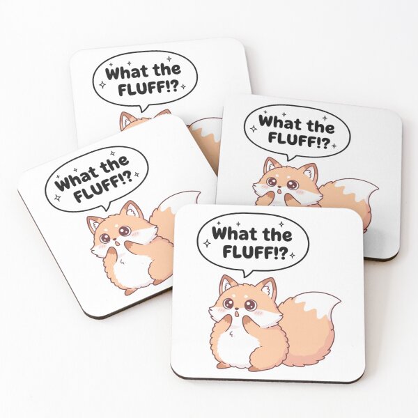 Item preview, What the FLUFF!? – Super Fluffy Minimalist Kawaii Fox Sticker designed and sold by FuwafuwaFox.