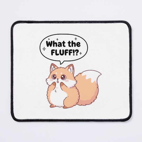 Item preview, What the FLUFF!? – Super Fluffy Minimalist Kawaii Fox Sticker designed and sold by FuwafuwaFox.