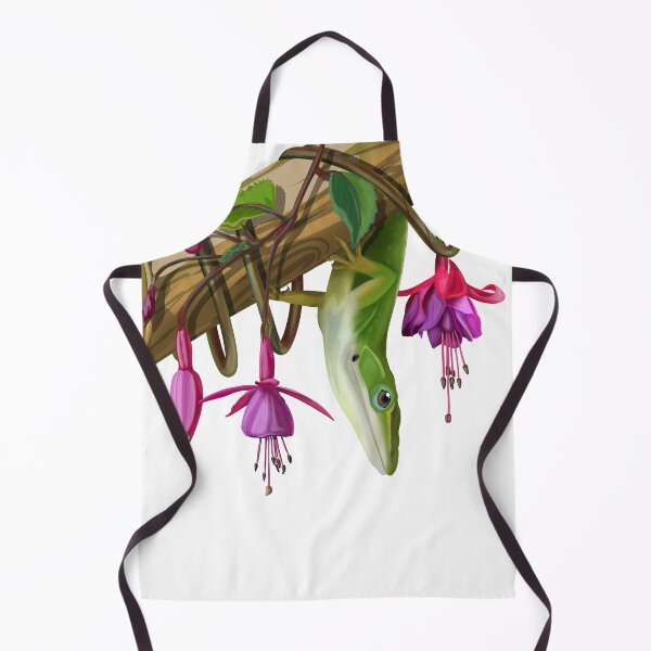 Item preview, Anole in the Fuchsias—hanging around designed and sold by ArtbyMparrish .