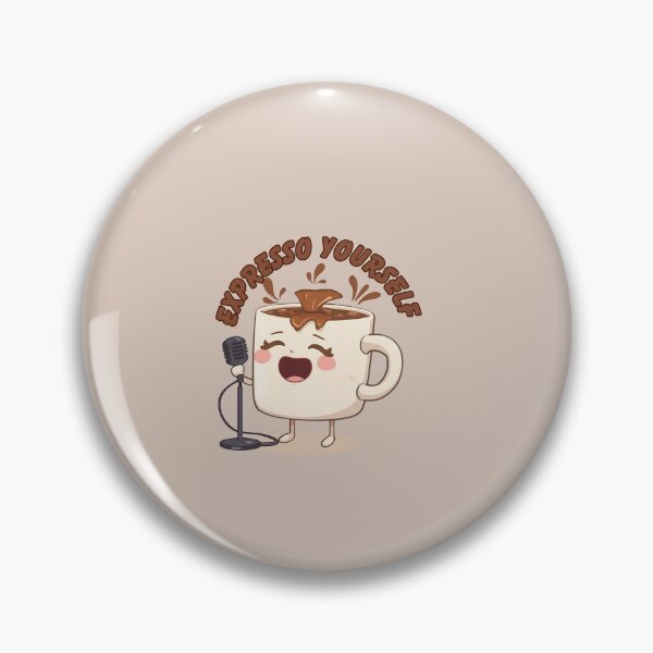 Item preview, Kawaii Expresso Coffee Holding Mic – ‘Expresso Yourself’   designed and sold by Artistusha.