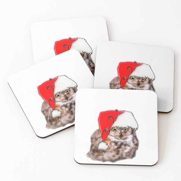 Item preview, Grumpy Owl Wearing Santa Hat – animalzinhats designed and sold by Ashley’sAnimalz.