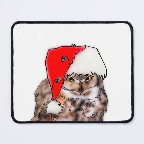 Item preview, Grumpy Owl Wearing Santa Hat – animalzinhats designed and sold by Ashley’sAnimalz.