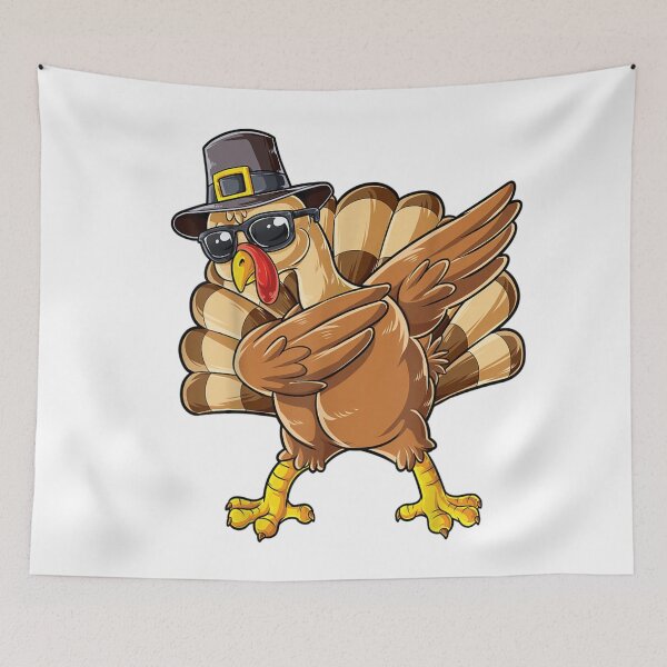 Item preview, Cool Dabbing Turkey with Sunglasses and Pilgrim Hat Funny Thanksgiving Dance designed and sold by Capisedo.