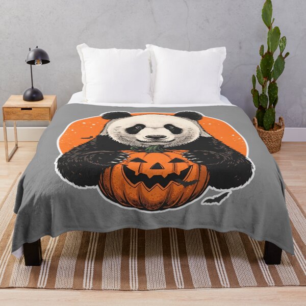 Item preview, Cute Panda Halloween Pumpkin designed and sold by ArtCustomDesign.