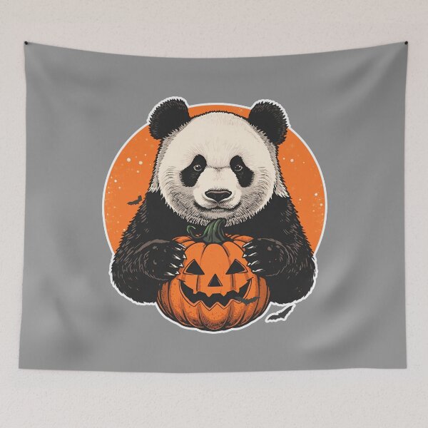 Item preview, Cute Panda Halloween Pumpkin designed and sold by ArtCustomDesign.