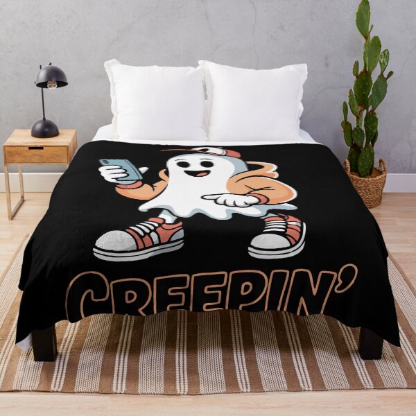 Item preview, Creepin’ It Real – Cool Ghost with Sneakers and Phone Halloween Design designed and sold by T-Chou.