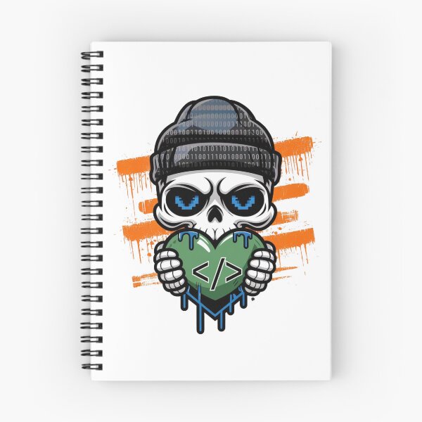 Item preview, Coder Skull with Code Heart designed and sold by WeranovDesign.