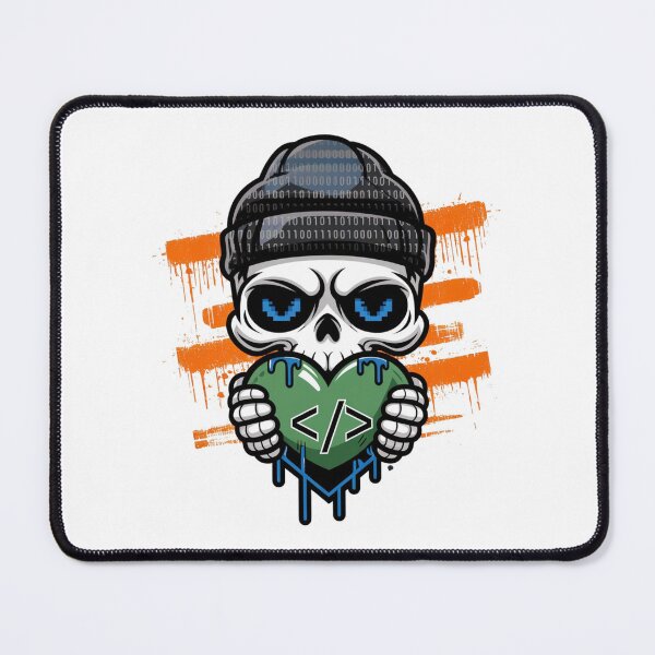 Item preview, Coder Skull with Code Heart designed and sold by WeranovDesign.