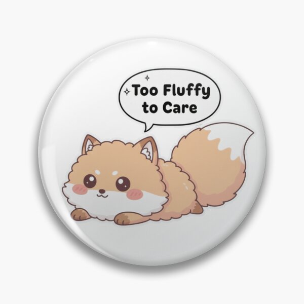 Item preview, Too Fluffy to Care – Ultra Poofy Kawaii Fox Sticker | FuwafuwaFox Minimal Cute Animal Art designed and sold by FuwafuwaFox.