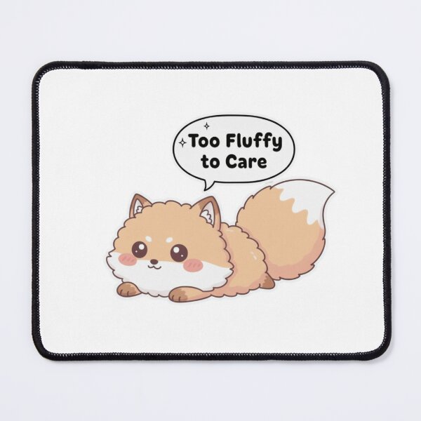 Item preview, Too Fluffy to Care – Ultra Poofy Kawaii Fox Sticker | FuwafuwaFox Minimal Cute Animal Art designed and sold by FuwafuwaFox.