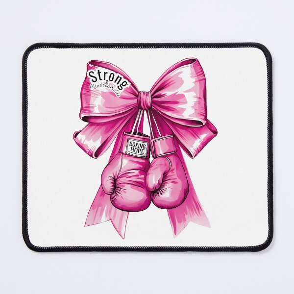 Item preview, Strong & Unbreakable – Boxing Hope | Breast Cancer Awareness Pink Ribbon Boxing Gloves Bow | Fight Like a Girl Gift designed and sold by HotaruArt.