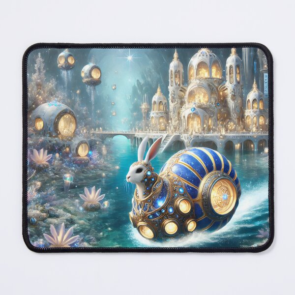 Item preview, Aboard a futuristic Nautilus a cyborg rabbit goes to the ocean festival of Osirizyah 002L1P172TH7KE9 designed and sold by OsirizyahDesign.