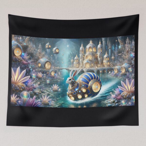 Item preview, Aboard a futuristic Nautilus a cyborg rabbit goes to the ocean festival of Osirizyah 002L1P172TH7KE9 designed and sold by OsirizyahDesign.