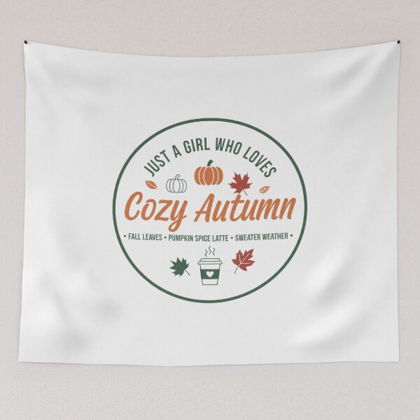 Item preview, Minimalist Just a Girl Who Loves Fall Typography - Clean Autumn Graphic designed and sold by Wear Sculpt.
