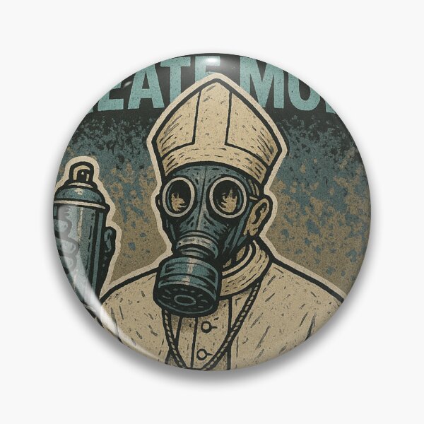 Item preview, The Pope with gas mask and spray paint can  designed and sold by The Art Academy.