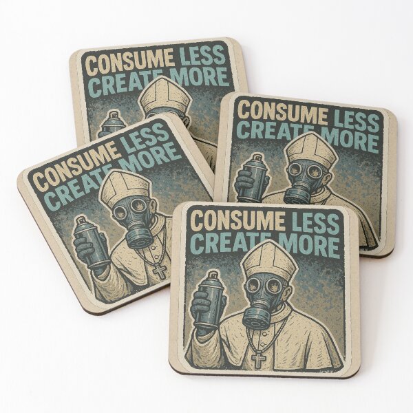 Item preview, The Pope with gas mask and spray paint can  designed and sold by The Art Academy.