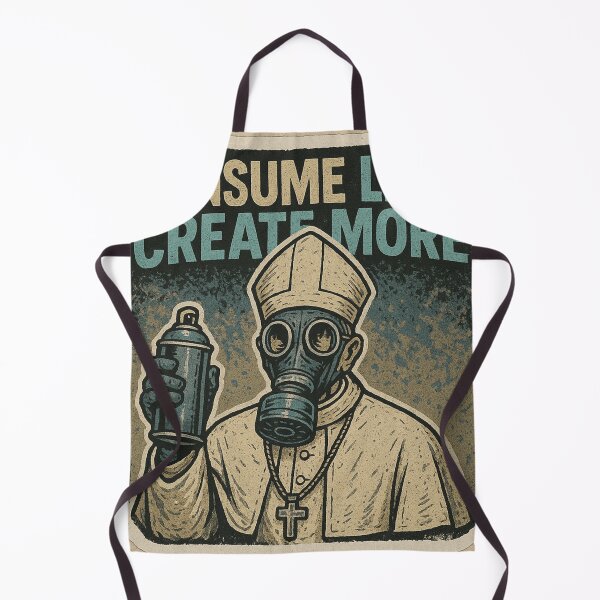 Item preview, The Pope with gas mask and spray paint can  designed and sold by The Art Academy.