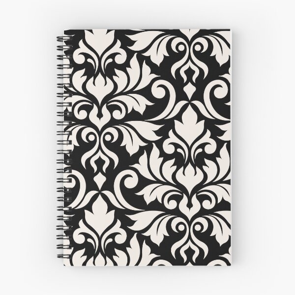 Item preview, Flourish Damask Art I Cream on Black designed and sold by NataliePaskell.