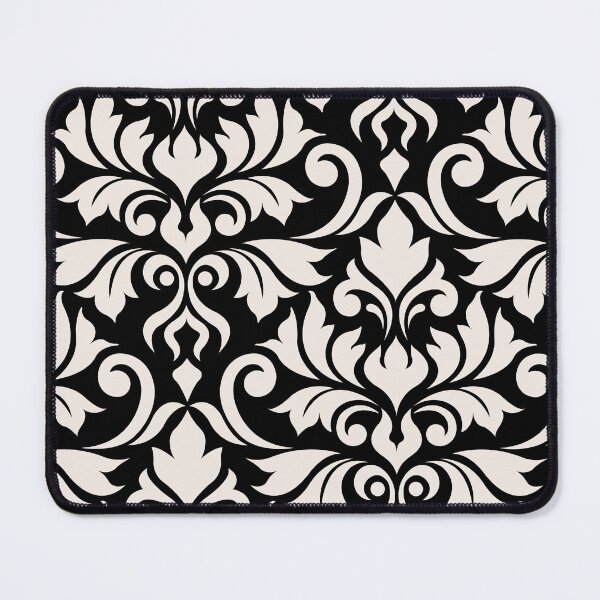 Item preview, Flourish Damask Art I Cream on Black designed and sold by NataliePaskell.