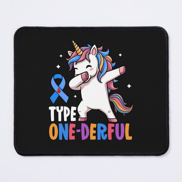 Item preview, Funny Diabetic Type 1 Diabetes T1D Type One-Derful Unicorn T-Shirt designed and sold by ChockletBoy.