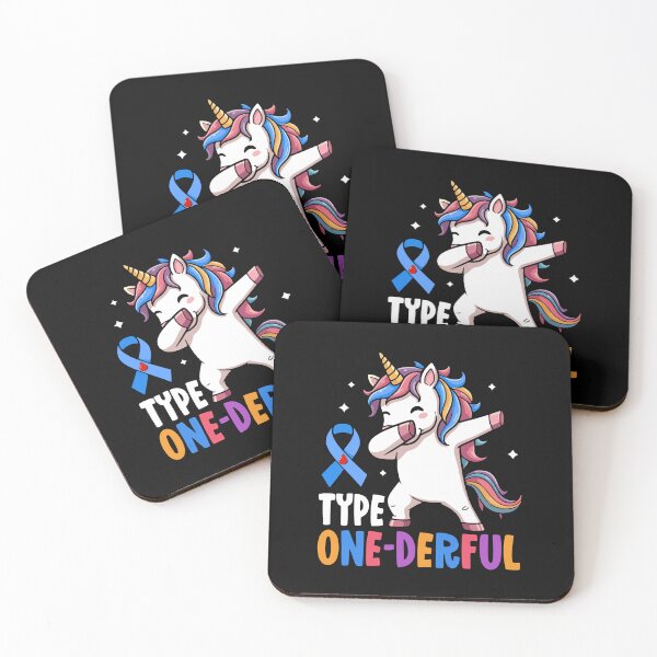 Item preview, Funny Diabetic Type 1 Diabetes T1D Type One-Derful Unicorn T-Shirt designed and sold by ChockletBoy.
