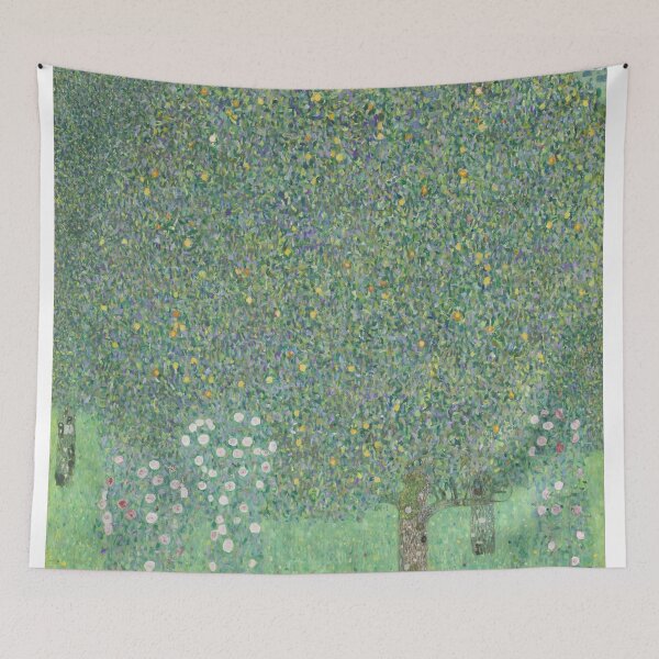 Item preview, Rosebushes under the Trees painted by Gustav Klimt  designed and sold by TeeARTHY.