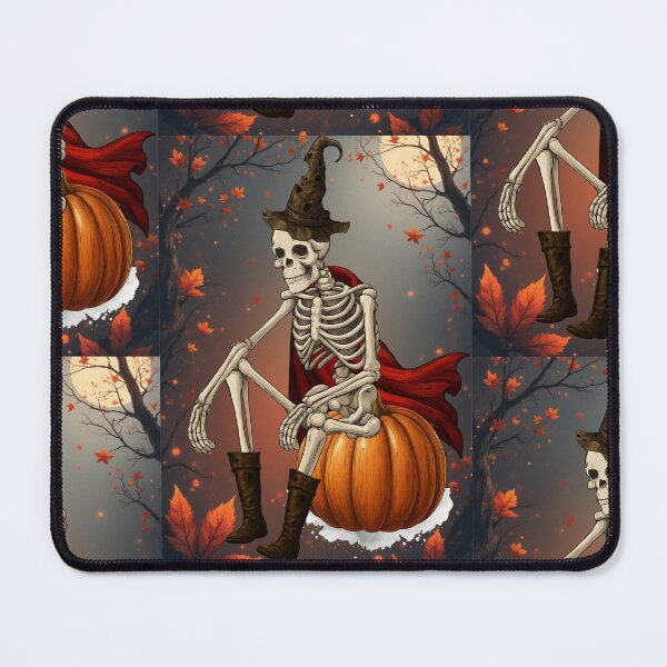 Item preview, Skeleton with Red Cape on Pumpkin designed and sold by tinkeybabes.