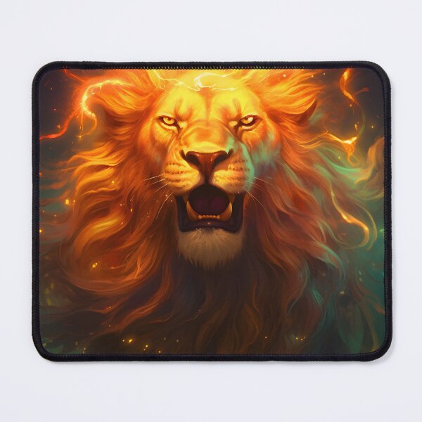 Item preview, Fiery Lion Spirit Illustration designed and sold by Jackflash2023.