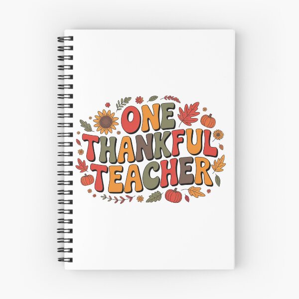 Item preview, One Thankful Teacher – Retro Fall Thanksgiving Autumn Classic designed and sold by Shivartdesign36.