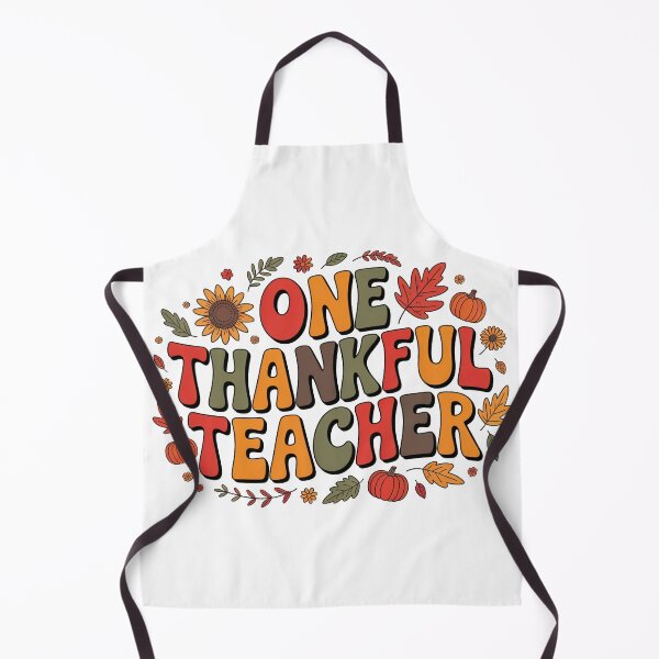 Item preview, One Thankful Teacher – Retro Fall Thanksgiving Autumn Classic designed and sold by Shivartdesign36.