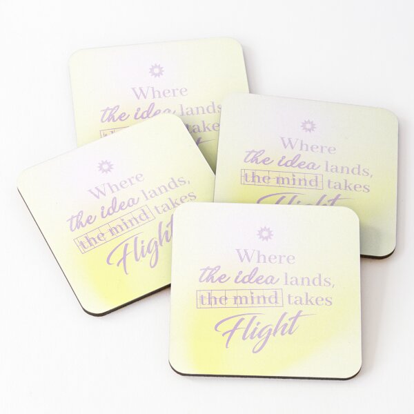 Item preview, WHERE THE IDEA LANDS, THE MIND TAKES FLIGHT-YELLOW designed and sold by LIS AND MELIVERSO.